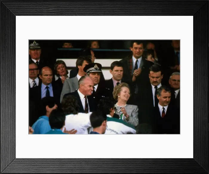 Framed Print : Margaret Thatcher & Ernie Walker in crowd May 1988 Framed Print : Margaret Thatcher & Ernie Walker in crowd May 1988