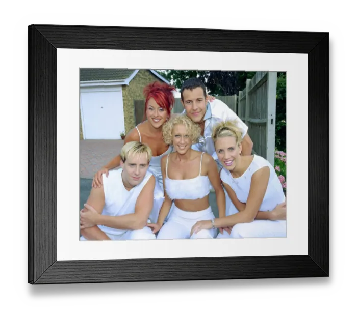 Framed Print : Pop Group Steps consisting of members Claire Richards, Lee Latchford Evans