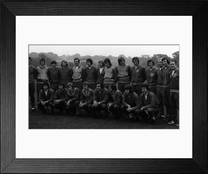 Framed Print : England Squad 1966 Training for match against Wales pose for team picture Framed Print : England Squad 1966 Training for match against Wales pose for team picture