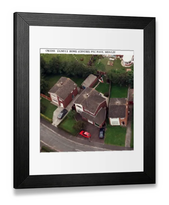 Framed Print : Home of Michael Owen 1998. Family house of Liverpool Football Player Framed Print : Home of Michael Owen 1998. Family house of Liverpool Football Player