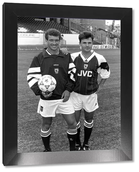 John Jenson Football Player of Arsenal - August 1992 with teammate Anders Limpar