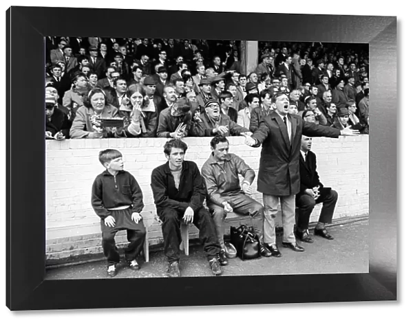 Alec Stock Manager of QPR - May 1968 on the touch line - urging the referee to blow