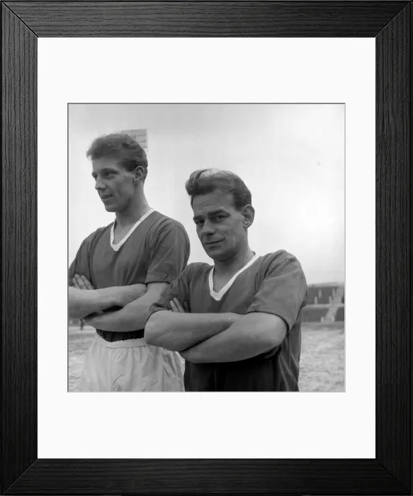 Framed Print : Manchester United Players-Crowther and Taylor March 1958