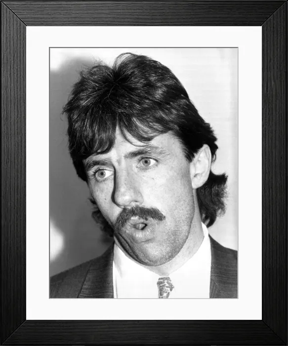 Framed Print : Mark Lawrenson footballer and commentator April 1988 Framed Print : Mark Lawrenson footballer and commentator April 1988