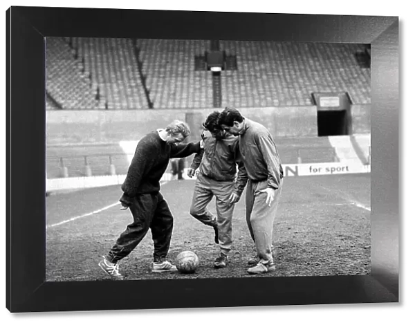 Manchester United Players training at Old Trafford January 1967
