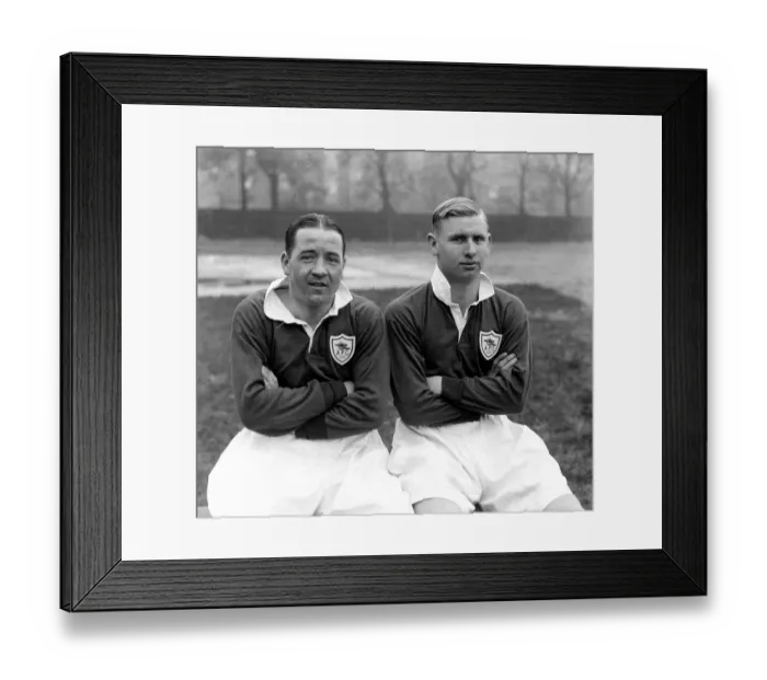 Framed Print : Alex James & Cliff Bastin Arsenal Footballers 1930 Framed Print : Alex James & Cliff Bastin Arsenal Footballers 1930