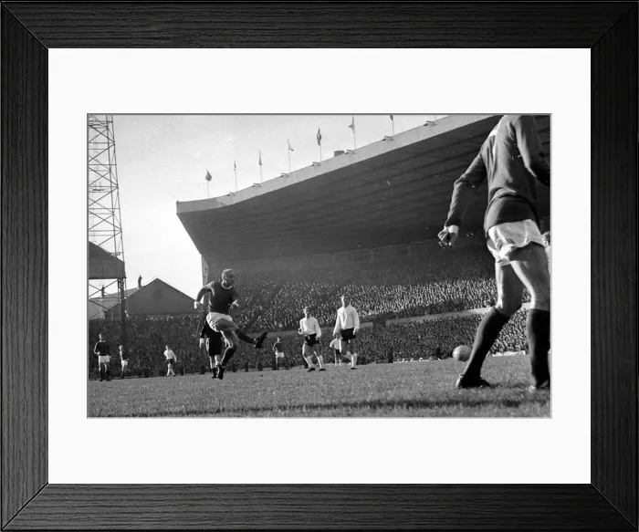 Framed Print : Manchester United v Stoke City-Bobby Charlton scores November 1969 Framed Print : Manchester United v Stoke City-Bobby Charlton scores November 1969