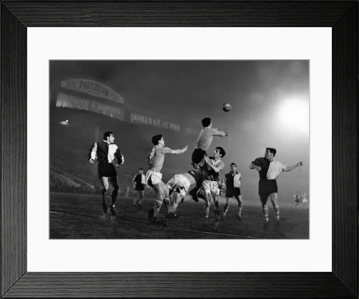 Framed Print : Action during the European Cup match between Manchester United Framed Print : Action during the European Cup match between Manchester United