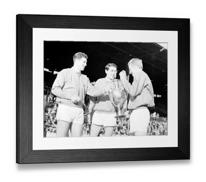 Framed Print : Manchester United versus Strasbourg May 1965