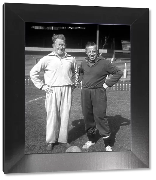 Bert Whalley and United assistant manager Jimmy Murphy October 1955