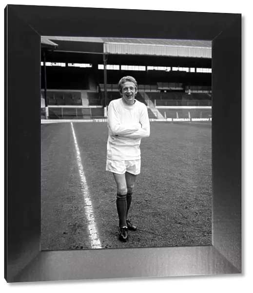 Manchester United footballer Denis Law on the pitch at Old Trafford April 1969