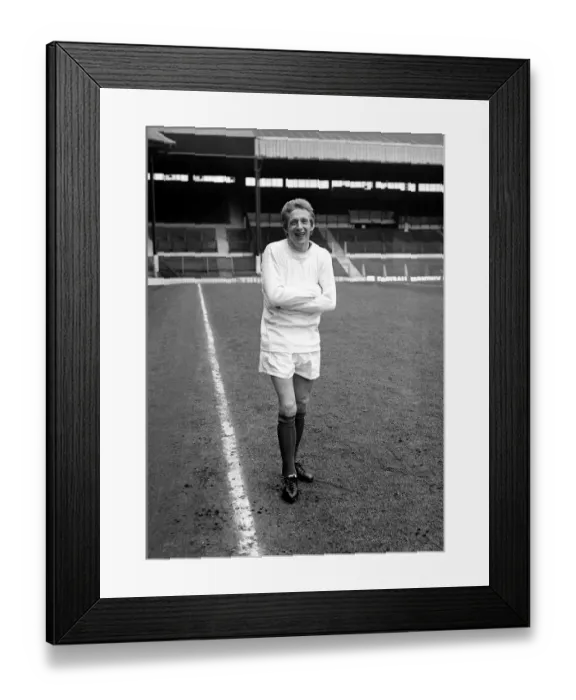 Framed Print : Manchester United footballer Denis Law on the pitch at Old Trafford April 1969