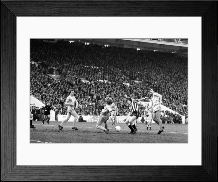 Framed Print : Manchester City v. Newcastle. February 1984 MF14-11-034 The final score was a two one Framed Print : Manchester City v. Newcastle. February 1984 MF14-11-034 The final score was a two one