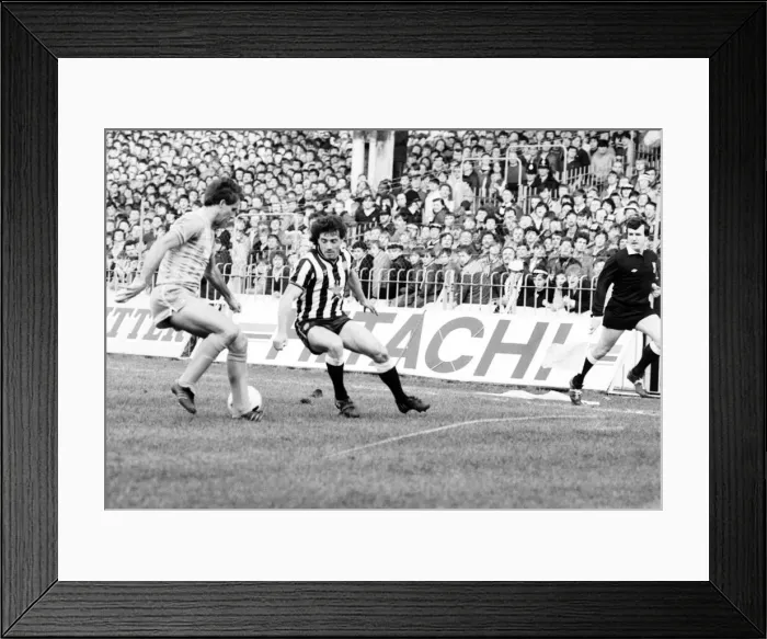 Framed Print : Manchester City v. Newcastle. February 1984 MF14-11-012 The final score was a two one Framed Print : Manchester City v. Newcastle. February 1984 MF14-11-012 The final score was a two one