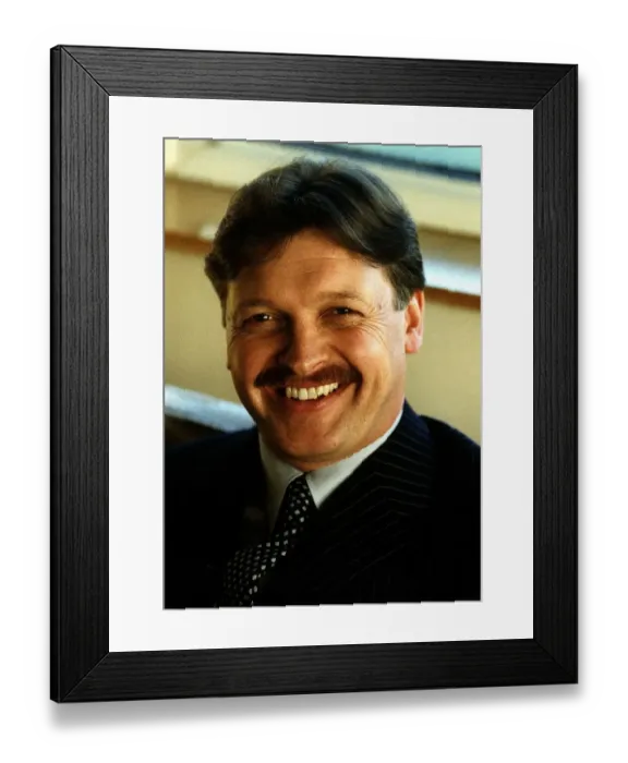 Framed Print : Michael Knighton, Chairman of Carlisle United Football Club May 1992 Framed Print : Michael Knighton, Chairman of Carlisle United Football Club May 1992