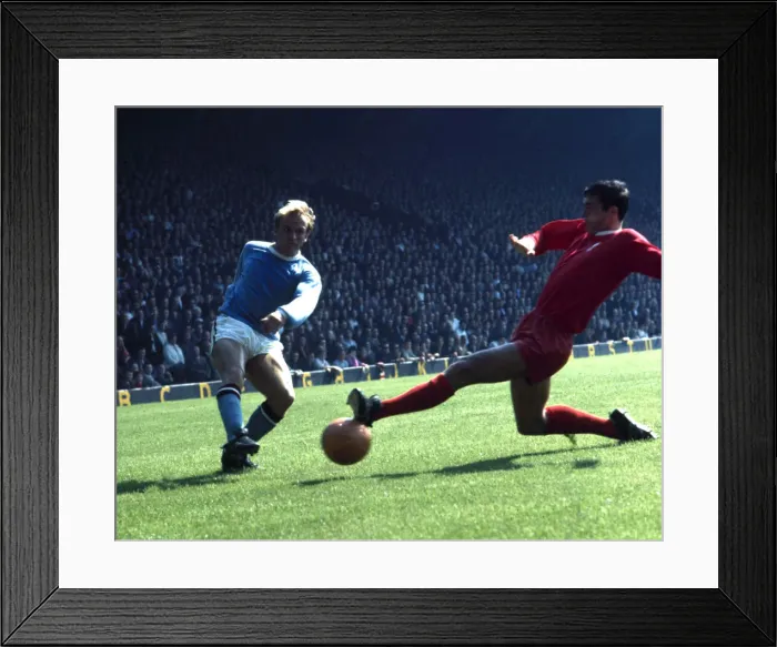 Framed Print : English League Division One match at Anfield. Liverpool 2 v Manchester City 1