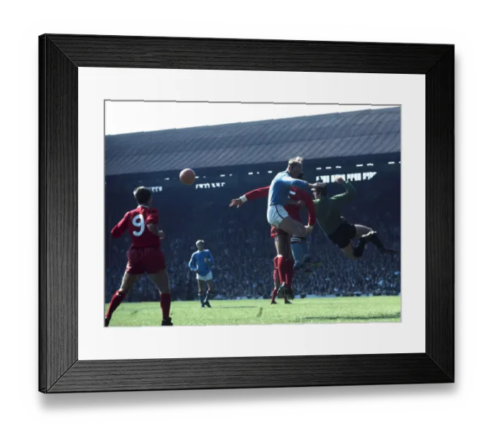 Framed Print : English League Division One match at Anfield. Liverpool 2 v Manchester City 1