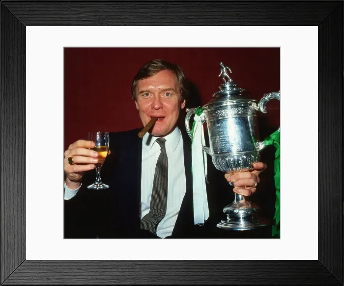 Framed Print : Davie Hay celebrates after winning the Scottish Cup, his first trophy as Celtic Manager Framed Print : Davie Hay celebrates after winning the Scottish Cup, his first trophy as Celtic Manager