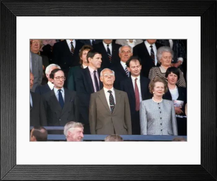Framed Print : Celtic Versus Dundee United Scottish Cup Final. Prime Minister Margaret Thatcher in Framed Print : Celtic Versus Dundee United Scottish Cup Final. Prime Minister Margaret Thatcher in