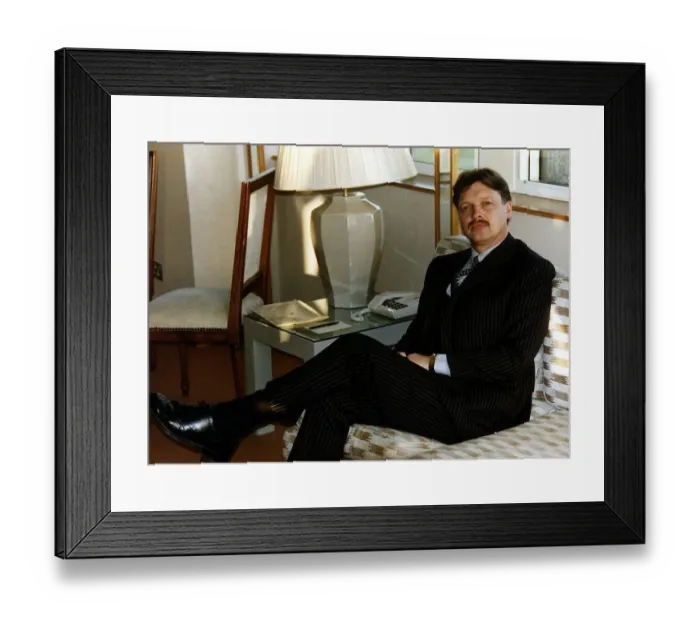 Framed Print : Michael Knighton, Chairman of Carlisle United Football Club May 1992