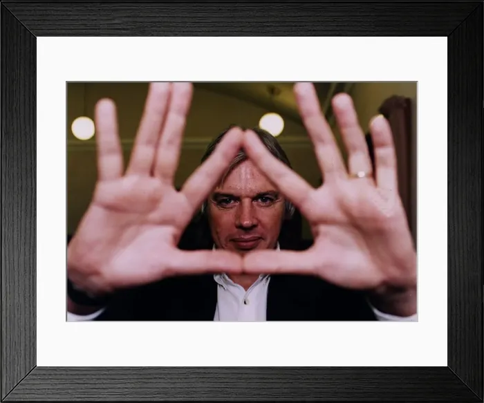Framed Print : David Icke, author & former sports presenter, at launch of his new book