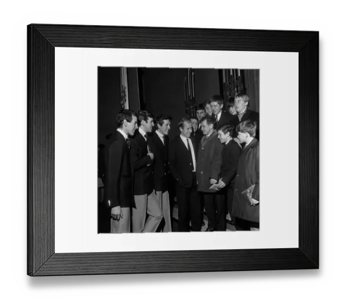 Framed Print : Bobby Charlton & The Bachelors meet greet fans January 1967 Framed Print : Bobby Charlton & The Bachelors meet greet fans January 1967