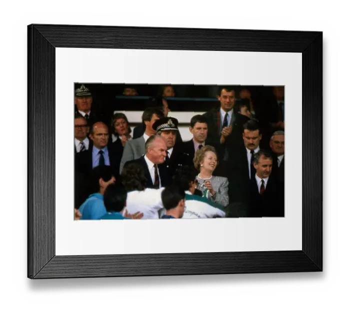 Framed Print : Scottish Cup Final 15  /  05  /  1988. Guest on honour Prime Minister Margaret Thatcher