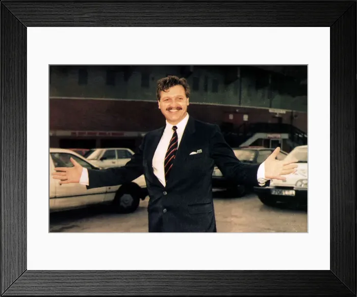 Framed Print : Michael Knighton businessman & director of Manchester United Football Club at Old