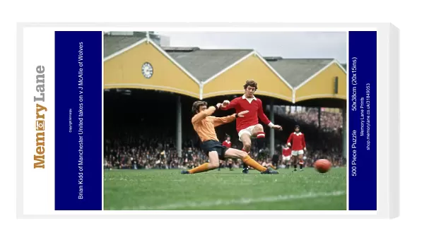 Brian Kidd of Manchester United takes on v J McAlle of Wolves