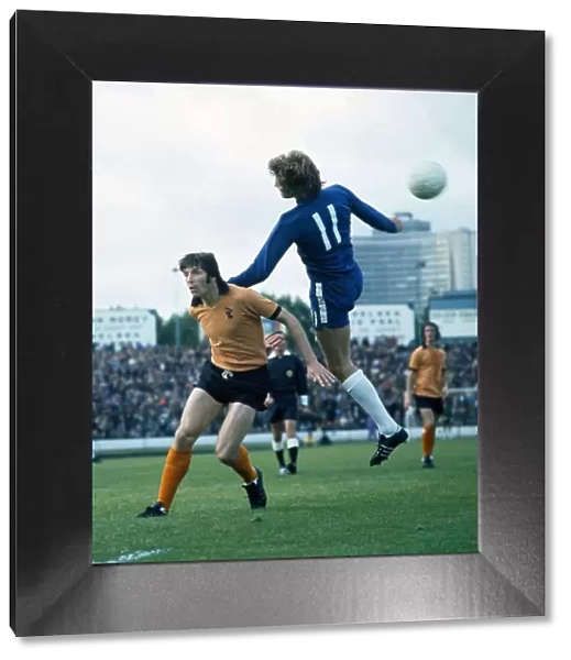 Wolverhampton Wanderers v Chelsea Action from the game. Sep 1973