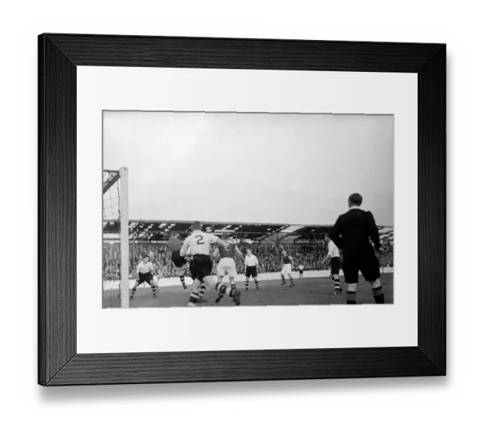 Framed Print : Action during the English league division one match between West Ham United and Arsenal at Upton Park August 1945