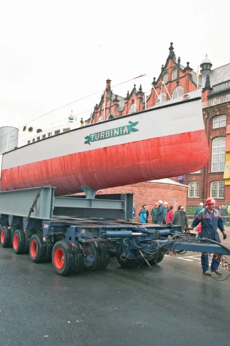Framed Print : 100 years after her launch, Turbinia the first steam turbine-powered steamship was moved Framed Print : 100 years after her launch, Turbinia the first steam turbine-powered steamship was moved