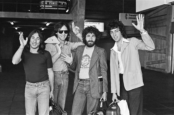 10CC, music group, pictured at Manchester Airport. Picture shows members