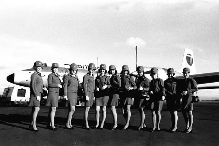 Framed Print : 11 air stewardesses who earned their wings after passing the Northeast Airlines air Framed Print : 11 air stewardesses who earned their wings after passing the Northeast Airlines air