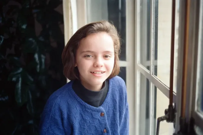 Framed Print : 11 year old Christina Ricci, junior star in the blockbuster movie Framed Print : 11 year old Christina Ricci, junior star in the blockbuster movie