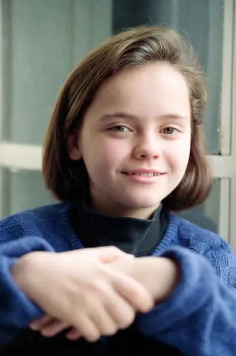 Framed Print : 11 year old Christina Ricci, junior star in the blockbuster movie Framed Print : 11 year old Christina Ricci, junior star in the blockbuster movie