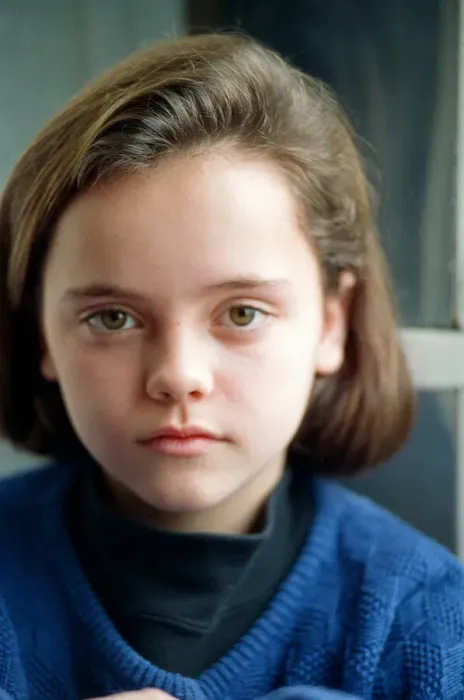 Framed Print : 11 year old Christina Ricci, junior star in the blockbuster movie Framed Print : 11 year old Christina Ricci, junior star in the blockbuster movie