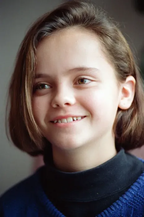 Framed Print : 11 year old Christina Ricci, junior star in the blockbuster movie Framed Print : 11 year old Christina Ricci, junior star in the blockbuster movie