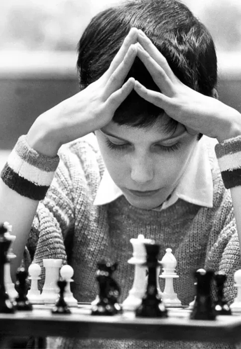 Framed Print : 11 year old Simon Florence concentrates hard in his chess match Framed Print : 11 year old Simon Florence concentrates hard in his chess match