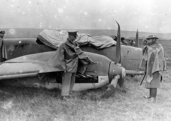 He 111 shot down, England. 1940