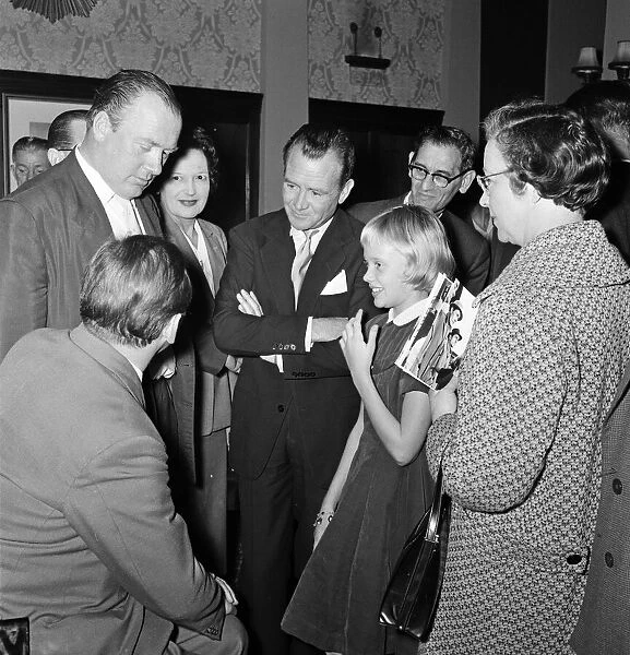 12-year-old actress Hayley Mills holds a press conference at the Leicester Square Theatre