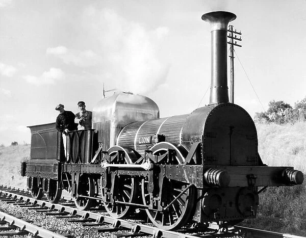 The 123 year old Liverpool and Manchester Railway (LMR) 57 Lion steam locomotive