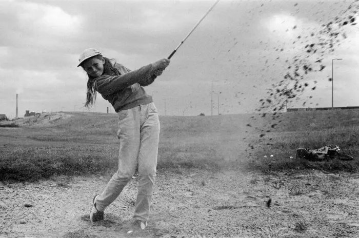 Framed Print : 13 year old Denise Hastings, the only girl in the Bootle Junior Golf Tournament Framed Print : 13 year old Denise Hastings, the only girl in the Bootle Junior Golf Tournament