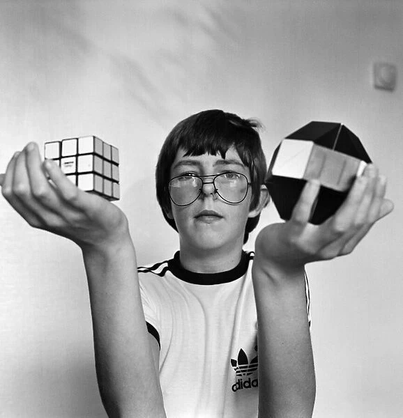 14 year old Terence Wilson of Deepdale near Preston, with his Rubik cube and snake