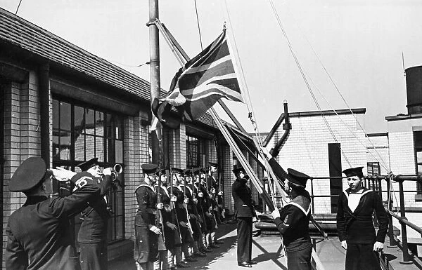 At 1500 hours each Saturday The Union Flag is hoist at the mast
