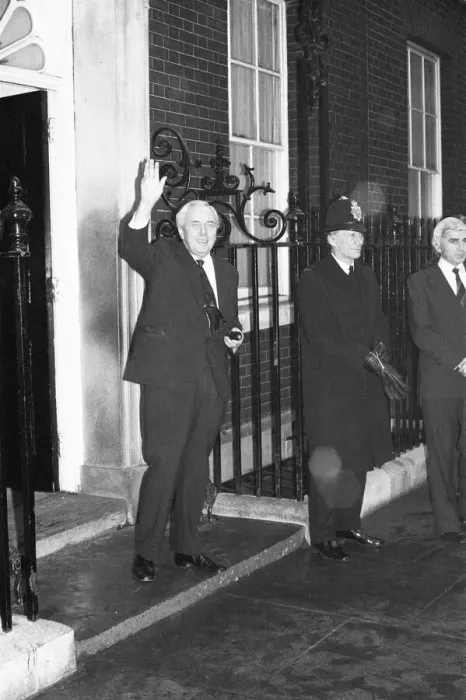 Framed Print : On 16 March 1976, Labour Prime Minister Harold Wilson (1916 - 1995