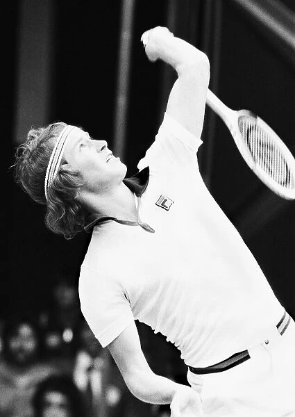 18 year old American John McEnroe seen here in action on Court One at Wimbledon against