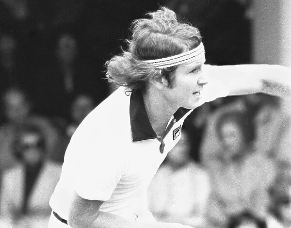 18 year old American John McEnroe seen here in action on Court One at Wimbledon against
