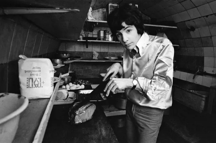 Framed Print : 18-year-old Cat Stevens in the kitchen of his Dads restaurant in Shaftesbury Avenue Framed Print : 18-year-old Cat Stevens in the kitchen of his Dads restaurant in Shaftesbury Avenue