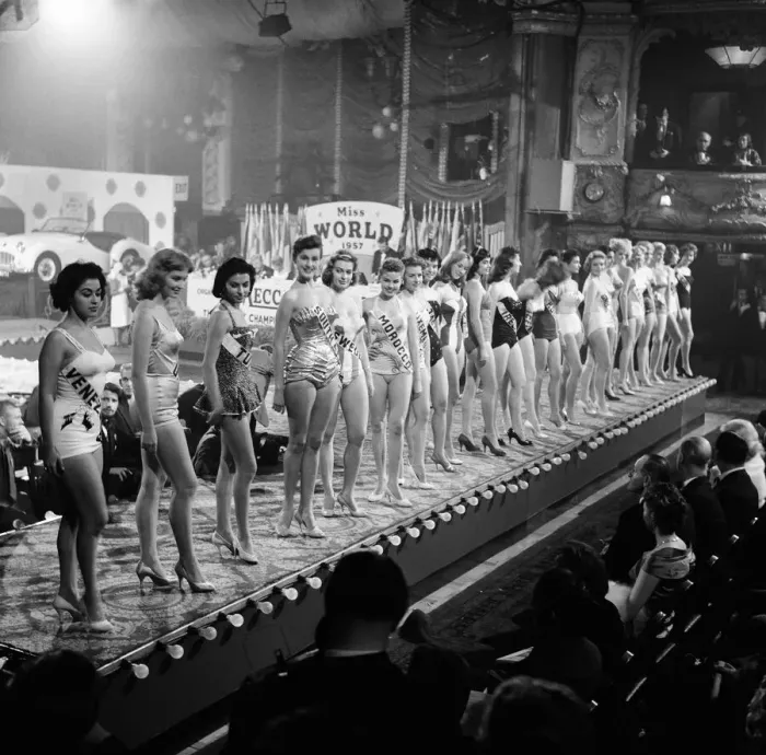 Framed Print : 18-year-old Marita Lindahl of Finland is awarded the title of MIss World 1957 Framed Print : 18-year-old Marita Lindahl of Finland is awarded the title of MIss World 1957